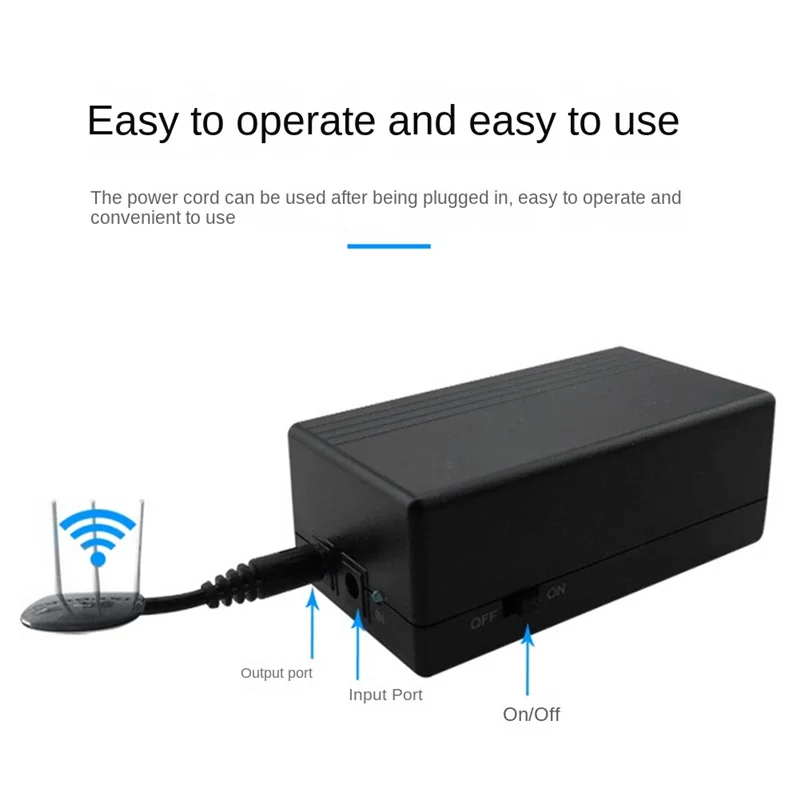 Imagem -02 - Fonte de Alimentação Ininterrupta Mini Ups Bateria de Backup para Cctv Wi-fi Router Fonte de Emergência 12v 2a 12000mah