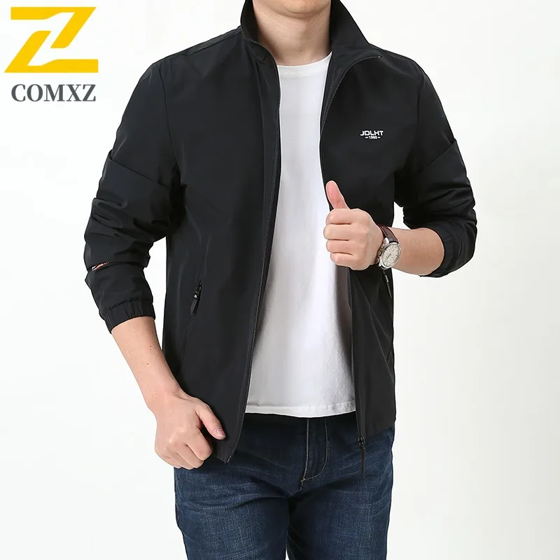 

COMXZ Spring Autumn Trendy Fall 2025 New Spring Autumn Thin Workwear Men All-Match Autumn Casual Jacket Waterproof Windproof