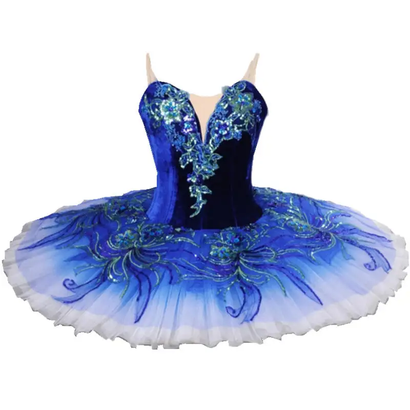 Professional Sequins Ballet Tutu Women Girls Swan Lake Platter Tutu Ballerina Party Dance Costume Dresses