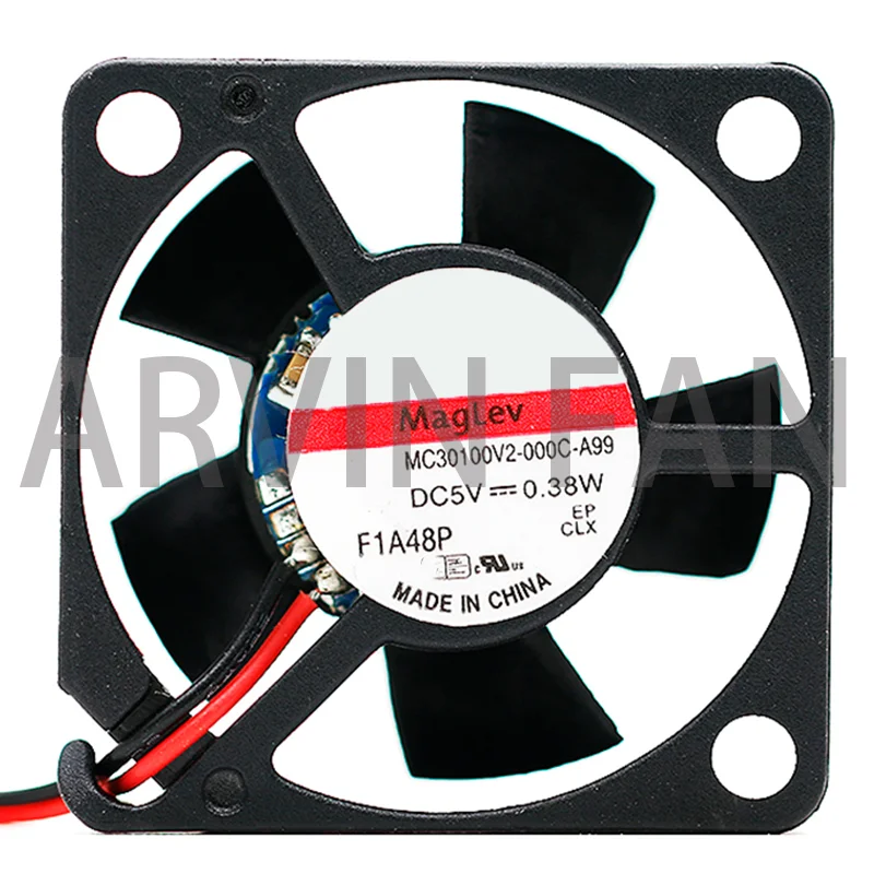 

2cps 30mm Fan MC30100V2-000C-A99 3010 5V 0.38W Quiet Cooling Fan 4.6CFM 8000RPM