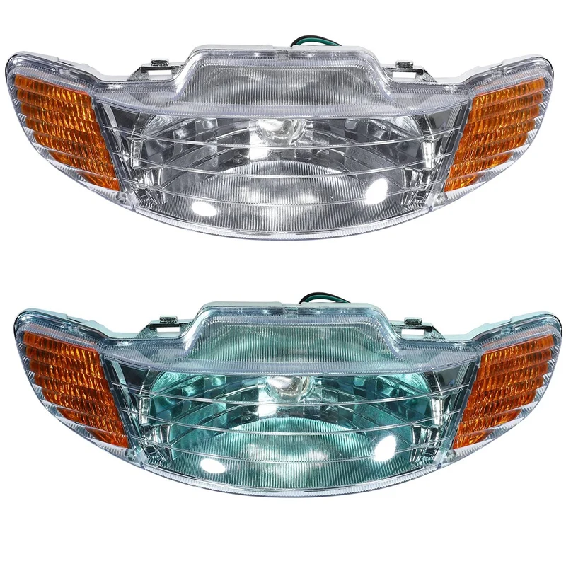 2Set Motorcycle Headlights Suitable For Honda DIO 50Cc ZX AF34 AF34.5 AF 34 AF 34.5-White & Blue