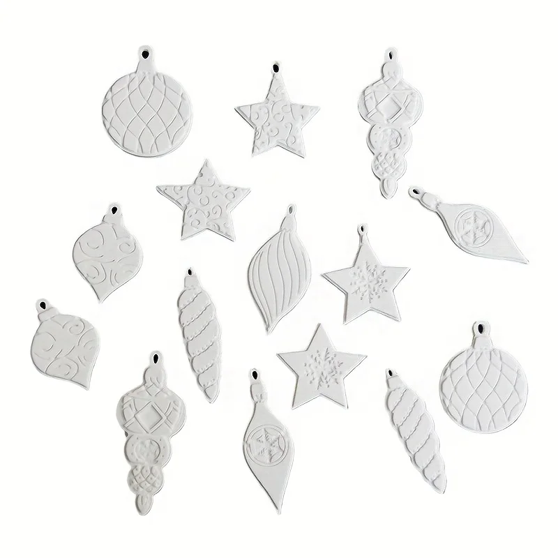 1 DIY Christmas Star and Snowflake Silicone Mold for Painted Hanging Ornaments - Conch and Starfish Plaster Diffuser Stone