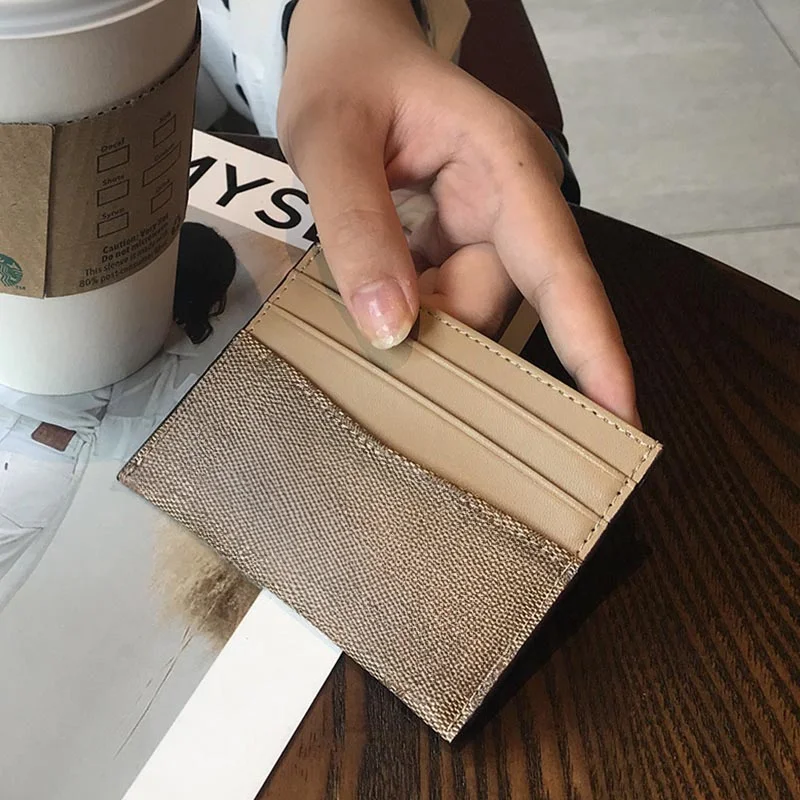 Luxury PU Leather Multi-Function Small Card Bag Ultra-thin Men's Woman Credit Card Case ID Organizer Business Card Holde Purse