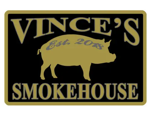 PERSONALIZED SMOKEHOUSE BBQ SIGN *YOUR NAME* ALUMINUM FULL GLOSS COLOR SMK#495