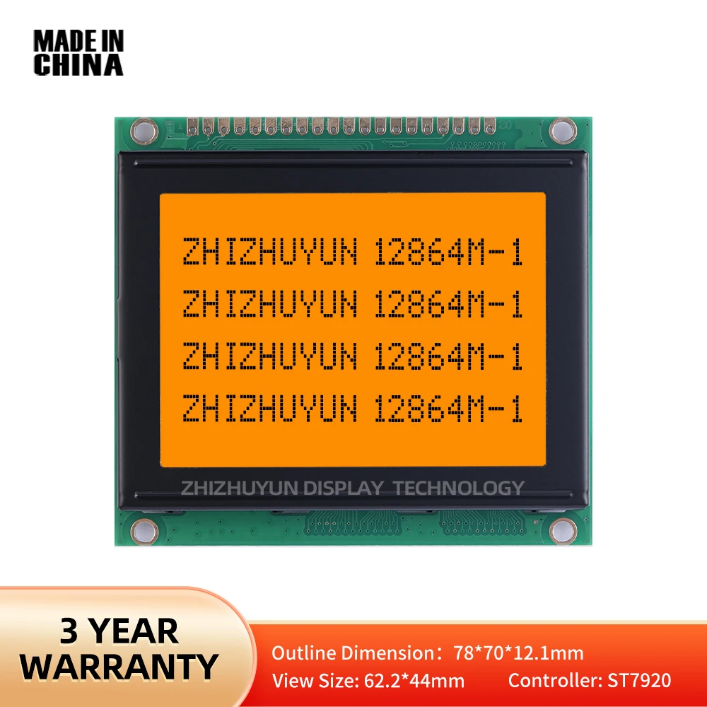 LCM12864M-1 layar tampilan LCD grafis Wistar pengontrol 20P 93*70MM modul 12864 SBN0064 5V catu daya