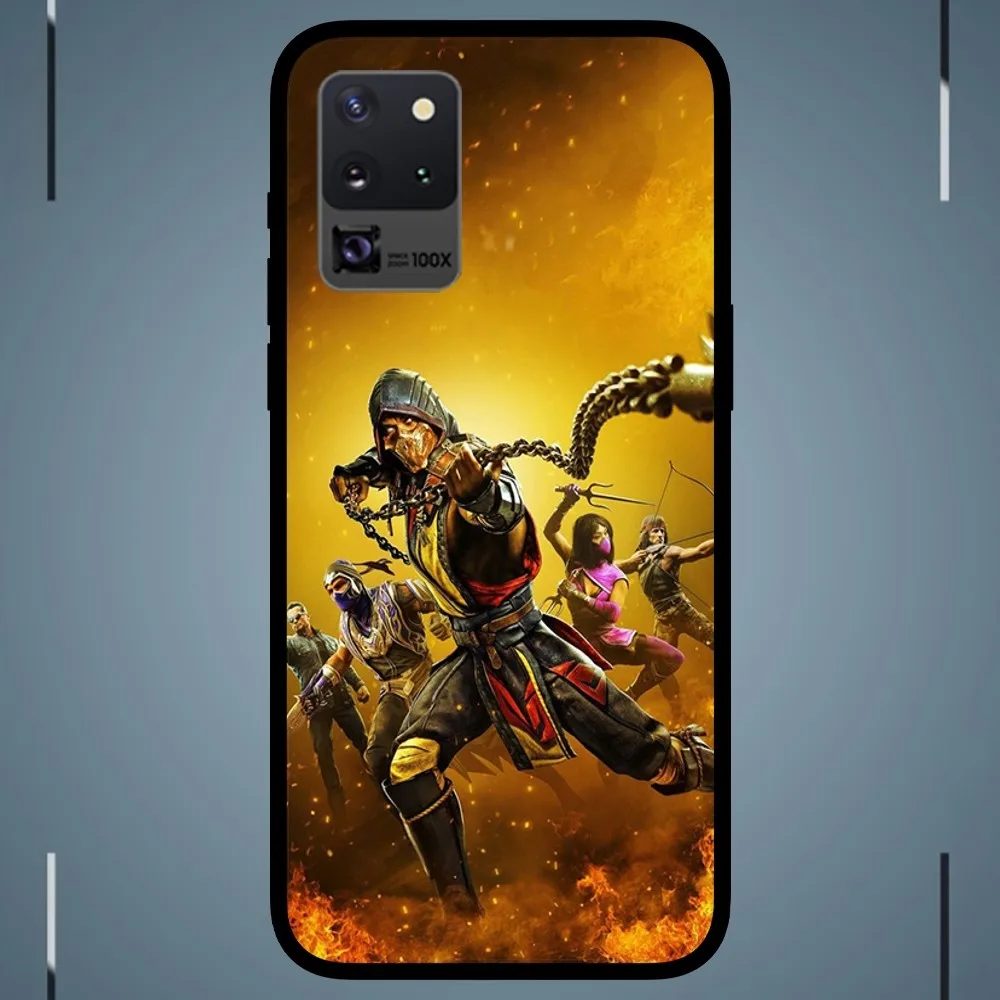 Game Mortal Kombat Phone Case For Samsung Galaxy S24 S23 S22 S21 S20 FE Note 20 Ultra 5G Black Phone Case