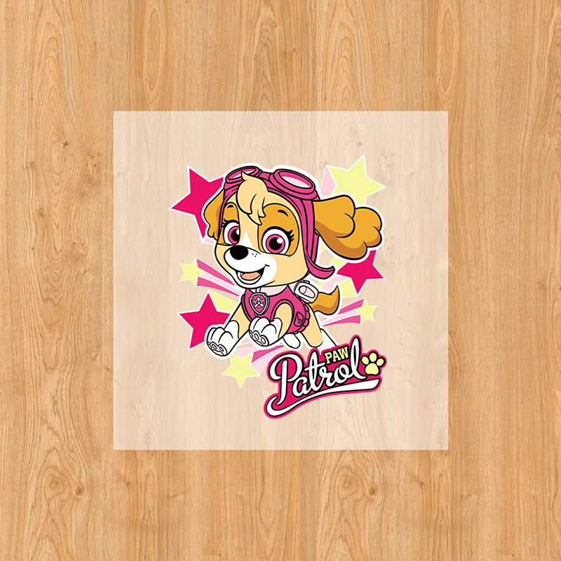 สติกเกอร์รีดร้อนลายพาวพาโทรล เชส สกาย การ์ตูนอนิเมะ สำหรับเสื้อยืด เสื้อฮู้ดดี้ เสื้อผ้า DIY แพทช์รีดติด ของเล่น