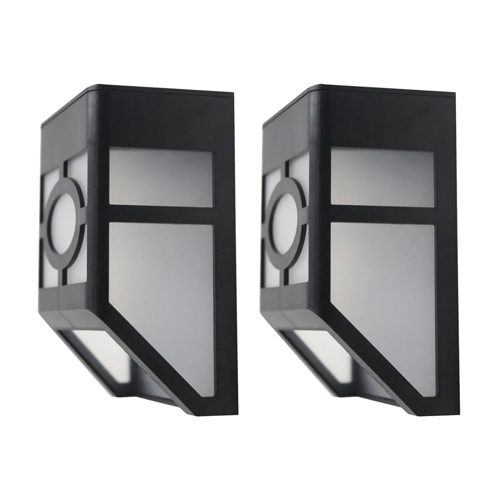 

Wall Outdoor Waterproof 2 Leds Garden Lights Window Pane Style Wall Mounted High Brightness Led Solar Fence Lights Outdoor