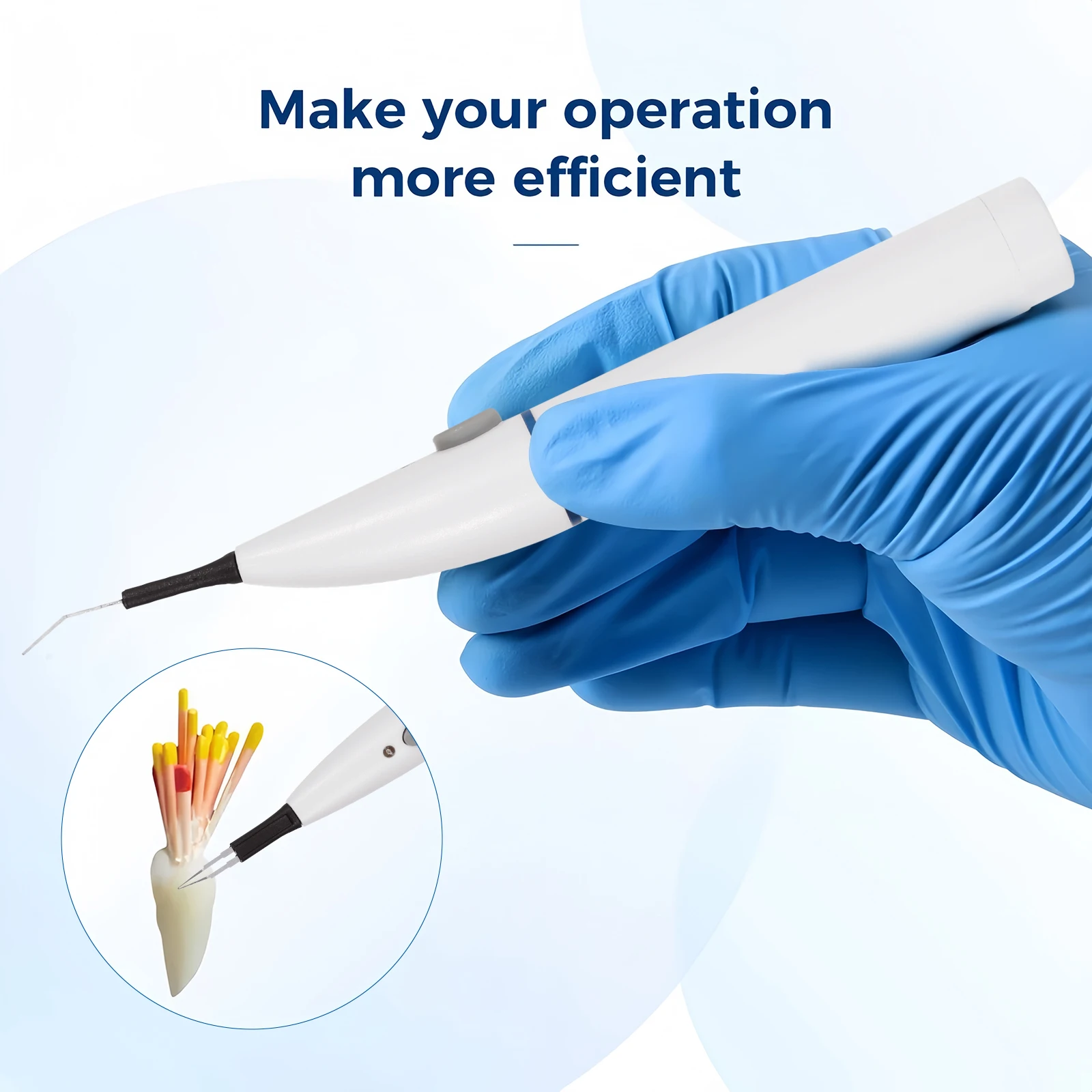 

Dental Endo Gutta Percha Резак для резки зубных десен с 4 насадками Беспроводной режим США