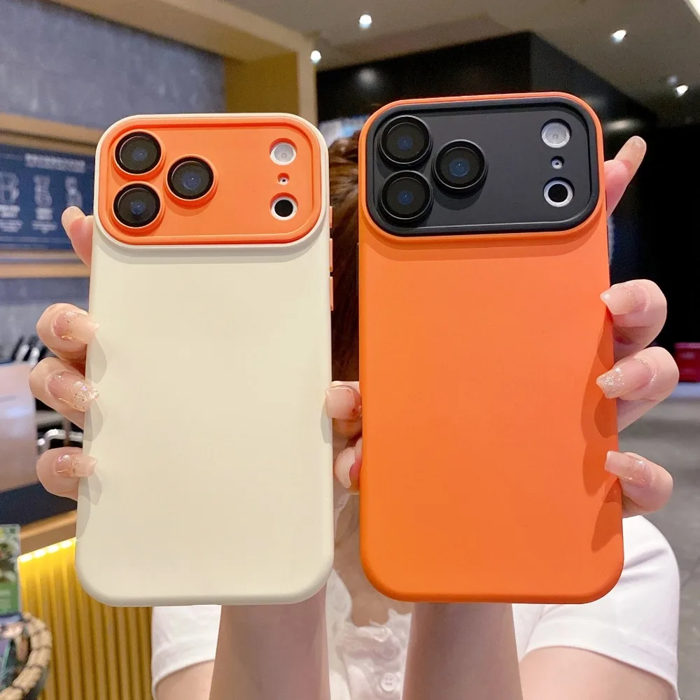 نافذة كبيرة مناسبة لهاتف آيفون 17 برو ماكس أبل 14 حافظة هاتف 15 موديل جديد 16 برو أنثى 13 زوجين 17 مساءً حافظة مضادة للسقوط