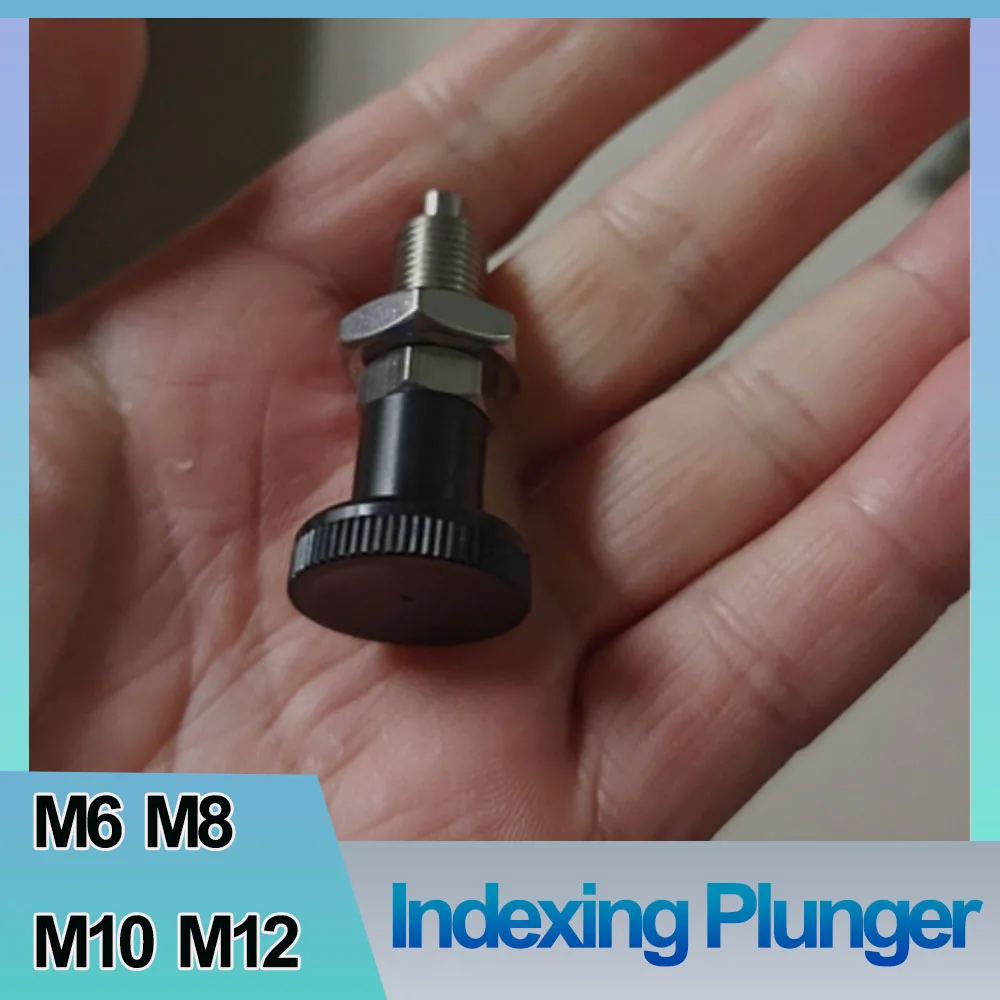 Locking Type Indexing Plunger Spring Loaded Detent Pin Carbon Steel Knob Index Bolt M6 M8 M10 M12