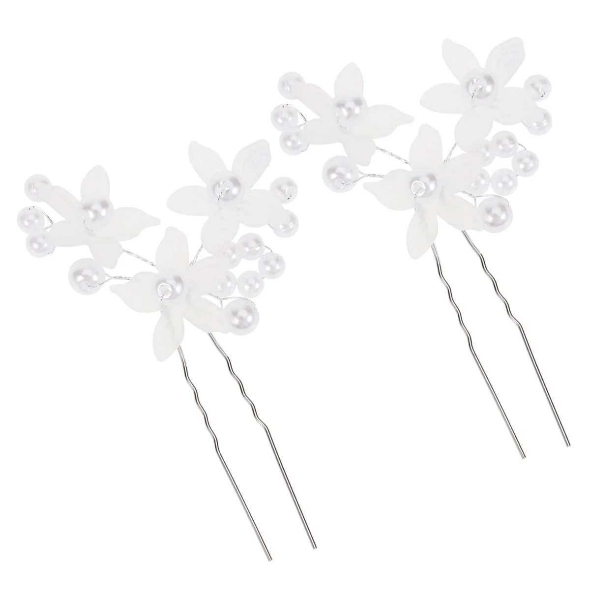 

2Pcs Hairpin Pearl Flower Bridal Hair Clip Bridal Hair Pin Stylish Decorative Wedding Accessories for Women Girls