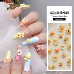 20pcs Nail Charms Kawaii Accessories Cat Bow Nail Parts 3D Cartoon Flatback Resin Rhinestones For Nails Art Decoration Supplies