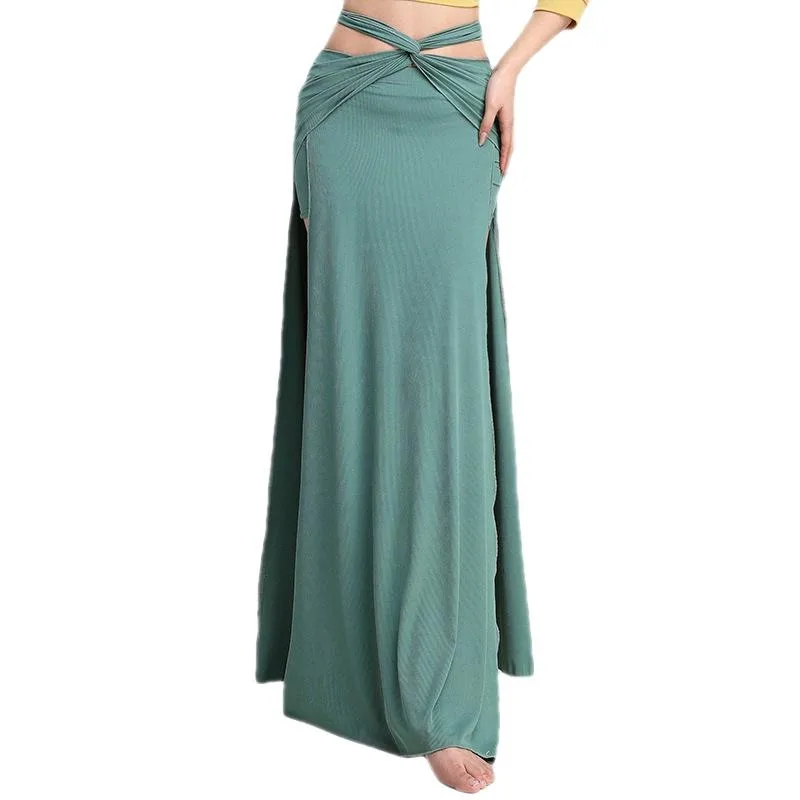 Volwassen Elegante Buikdans Wrap Stropdas Rok Vrouwen Sexy Maxi Gemorst Lange Spaanse Kostuum Swing Jurk Bandage Kleding Danserkleding