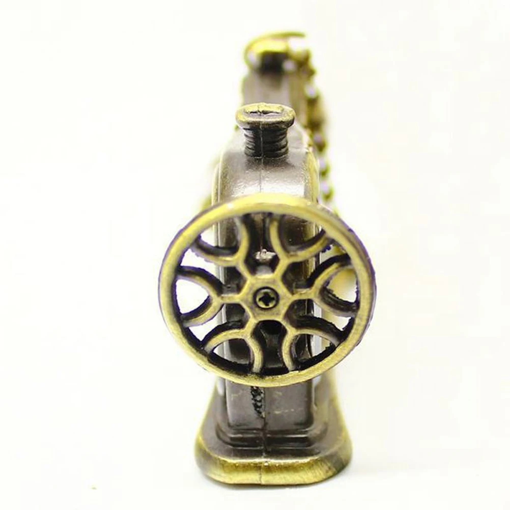 Reloj de bolsillo con diseño de máquina de coser de aleación de bronce Retro con cadena de collar, el mejor regalo para amigos, familiares y amantes