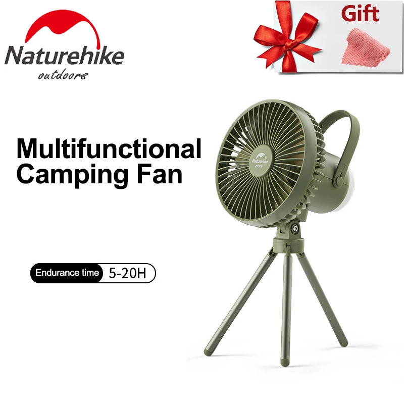 

Naturehike Outdoor Multifunctional Camping Lighting Fan Lamp USB Hanging Tent Lamp 3 Gears Mini Ceiling Fan Outdoor Power Bank