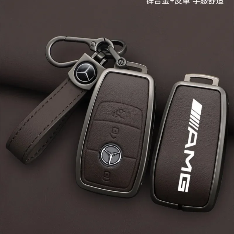 Car Key Case Cover Holder Shell For Mercedes Benz AMG A B C E S Class W204 W205 W212 W213 W176 GLC CLE CLA GLB GLC GLS W177 W222