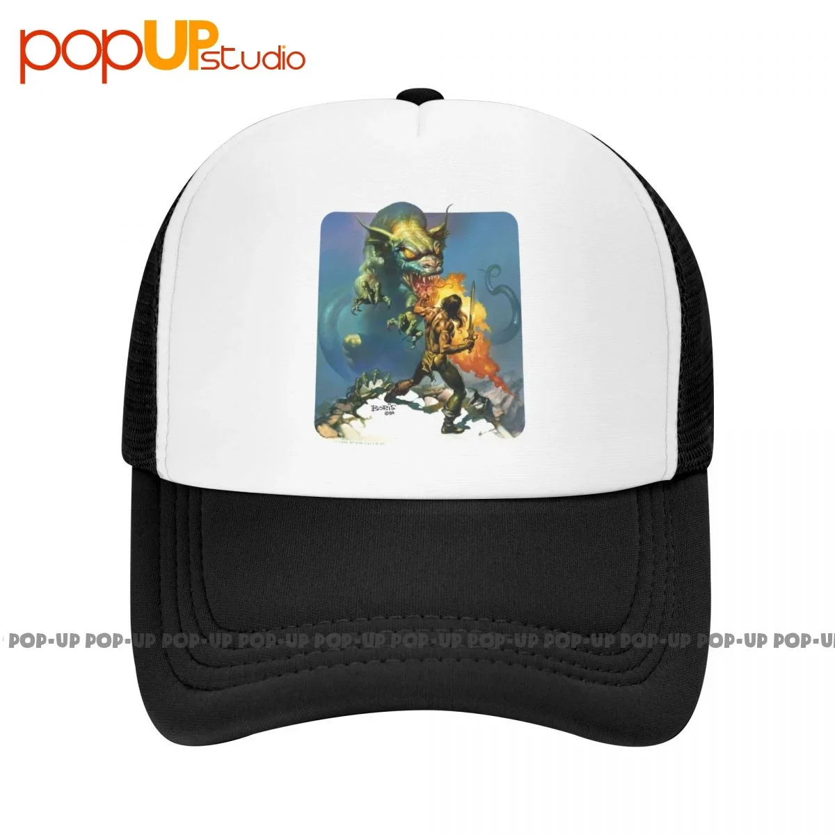 Vintage 1986 Boris Vallejo Conan The Barbarian Comic Cartoon Baseball Cap Trucker Hats Breathable Retro