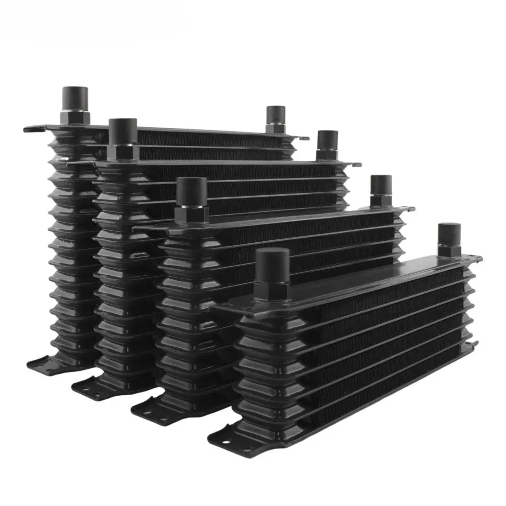 

High Quality Universal Oil Cooler 7/10/13/15 Row AN10 Engine Transmission Oil Cooler Kit Black