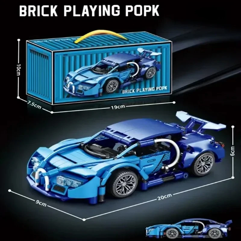 حار جديد التقنية اللبنات الصغيرة سباق السيارات الرياضة سرعة مركبة نموذج مدينة الميكانيكية سوبر الطوب لغز لعب الكبار هدية #4