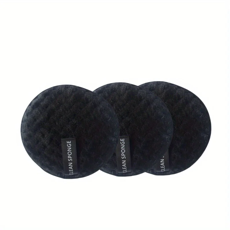 3er-Pack 6er-Pack ultra-saugfähiger runder Gesichtswaschschwamm, wiederverwendbarer Make-up-Entferner, kosmetischer Puff für die Gesichtspflege