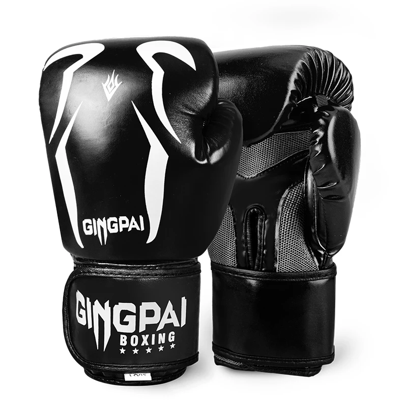 

Black MMA Boxing Gloves Men Muay Thai Punching Pad Frighting Glove Adult Women Taekwondo Beginner Boxer Equipment Breathable