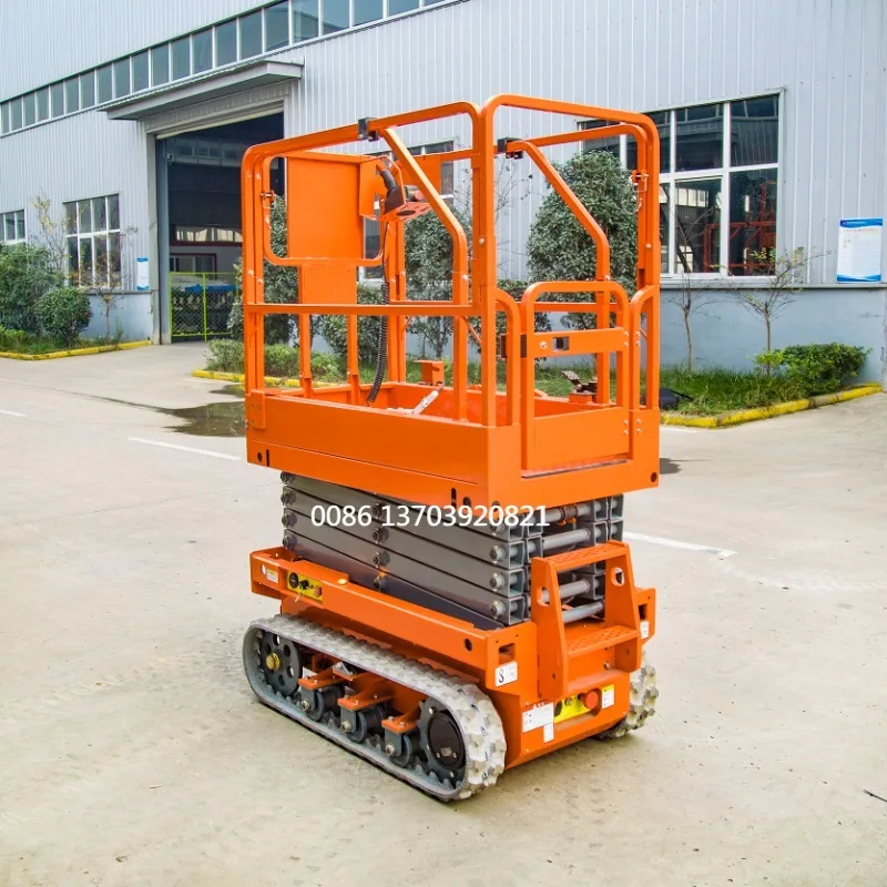 Hochwertige Rough Terrain Electric/Diesel Man Lift Raupenbetriebene Raupen-Scherenhebebühne zum günstigen Preis im Angebot