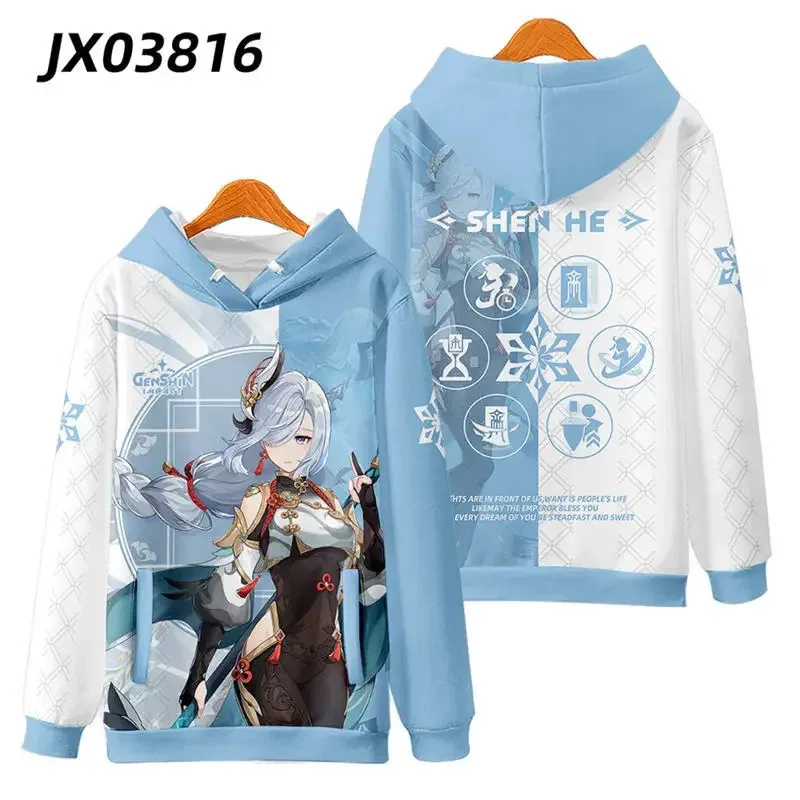 

qq98Hot Game Genshin Impact Shenhe Cosplay Hoodie Hip Hop Graphic Sweatshirt Man Streetwear Unisex Harajuku Tracksuit