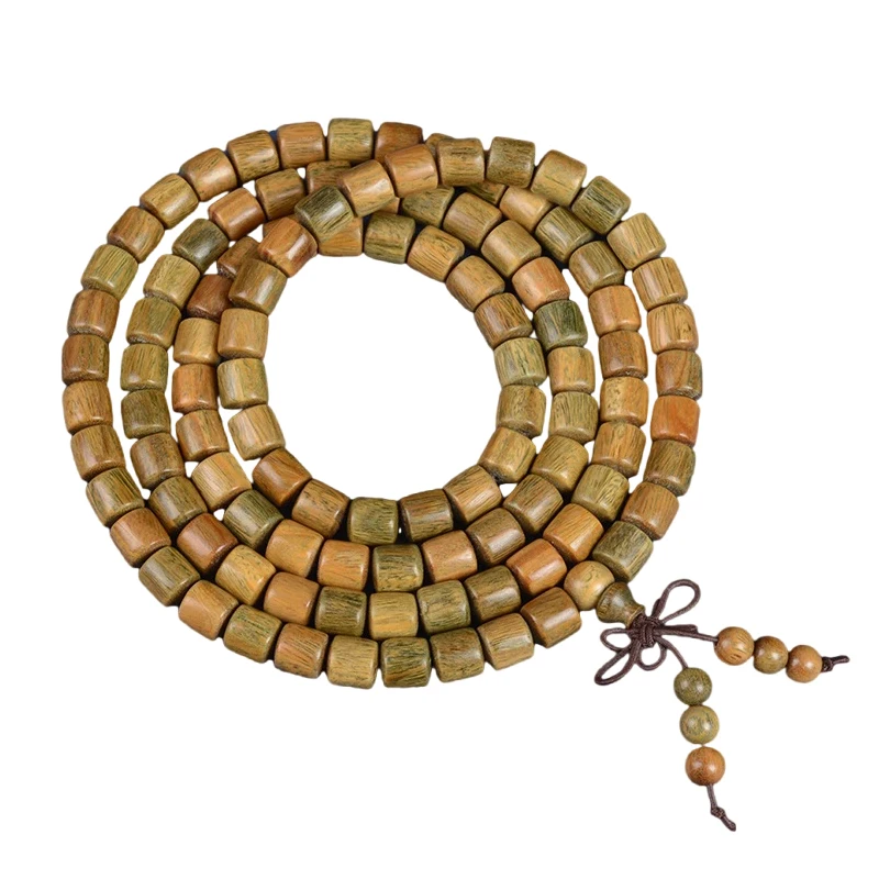 Sandalwood Beaded 8mm Rosary Bracelet Unisex (Sandalwood) Elastic Bracelet