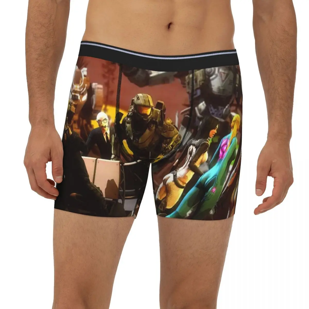 

Master Chief Long Boxer Underpants Short Men's Panties Comfortable Underwear for Homme Man Boyfriend Gift