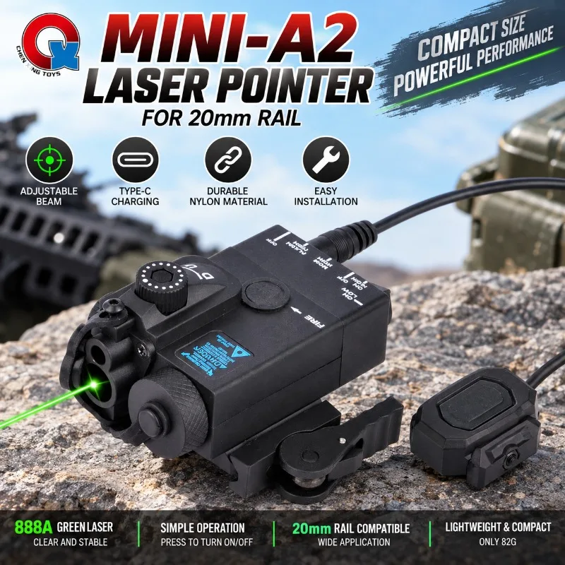 Portable MINI‑A2 Hobby Laser Module Type‑C Charging with Hex Wrench & Remote Switch Ornament Parts