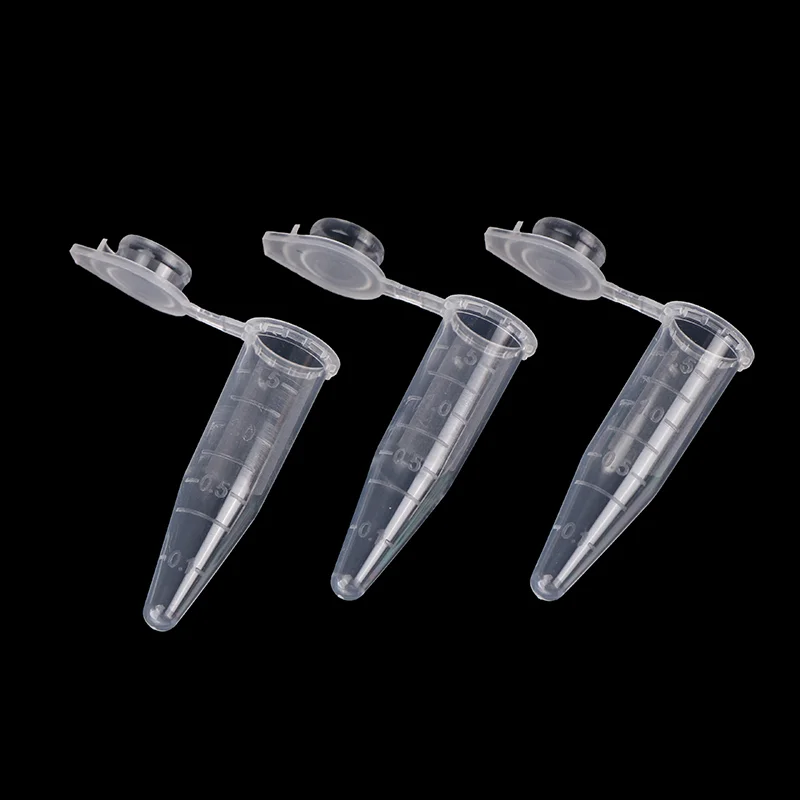 50PCS 1.5ml Mini Plastic Test Tubes Microcentrifuge Tubestest Tube Lab Graduated Centrifuge Tubes【SMQ】