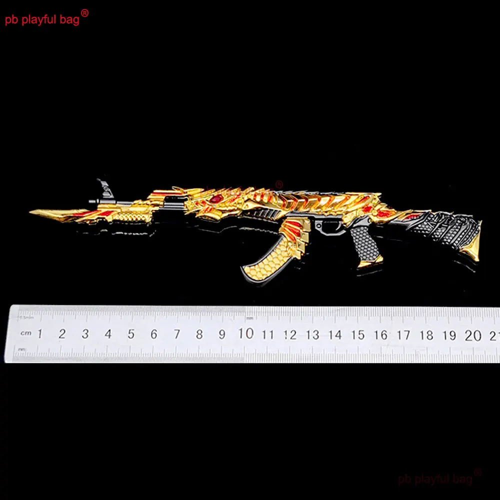 21 سنتيمتر AK47 سبيكة نموذج لعبة معدنية بندقية قلادة المفاتيح حلقة رئيسية بندقية الديكور الحرف لعبة عمل الشكل الاطفال الهدايا ZG398