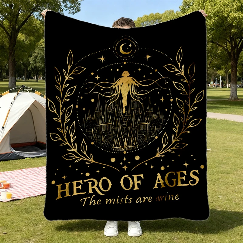 Hero Of Ages Fantasy Soft Blanket For Fan, Mistborn Graphic Comfy Blanket, Vin Retro Luthadel City, Gift for Book Lover