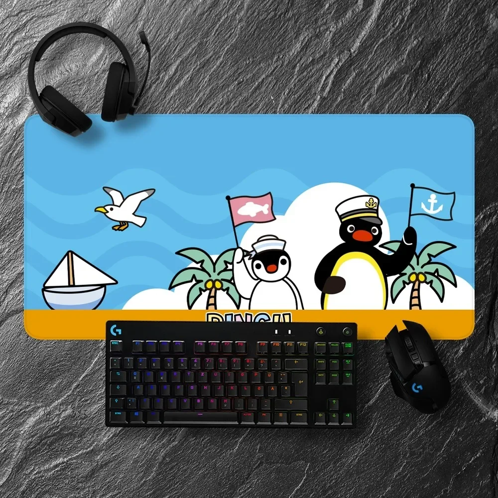 Pingu Penguin Mousepad Non-slip Lockedge Office Student Gaming Thickened Large Writing Pad Cushion