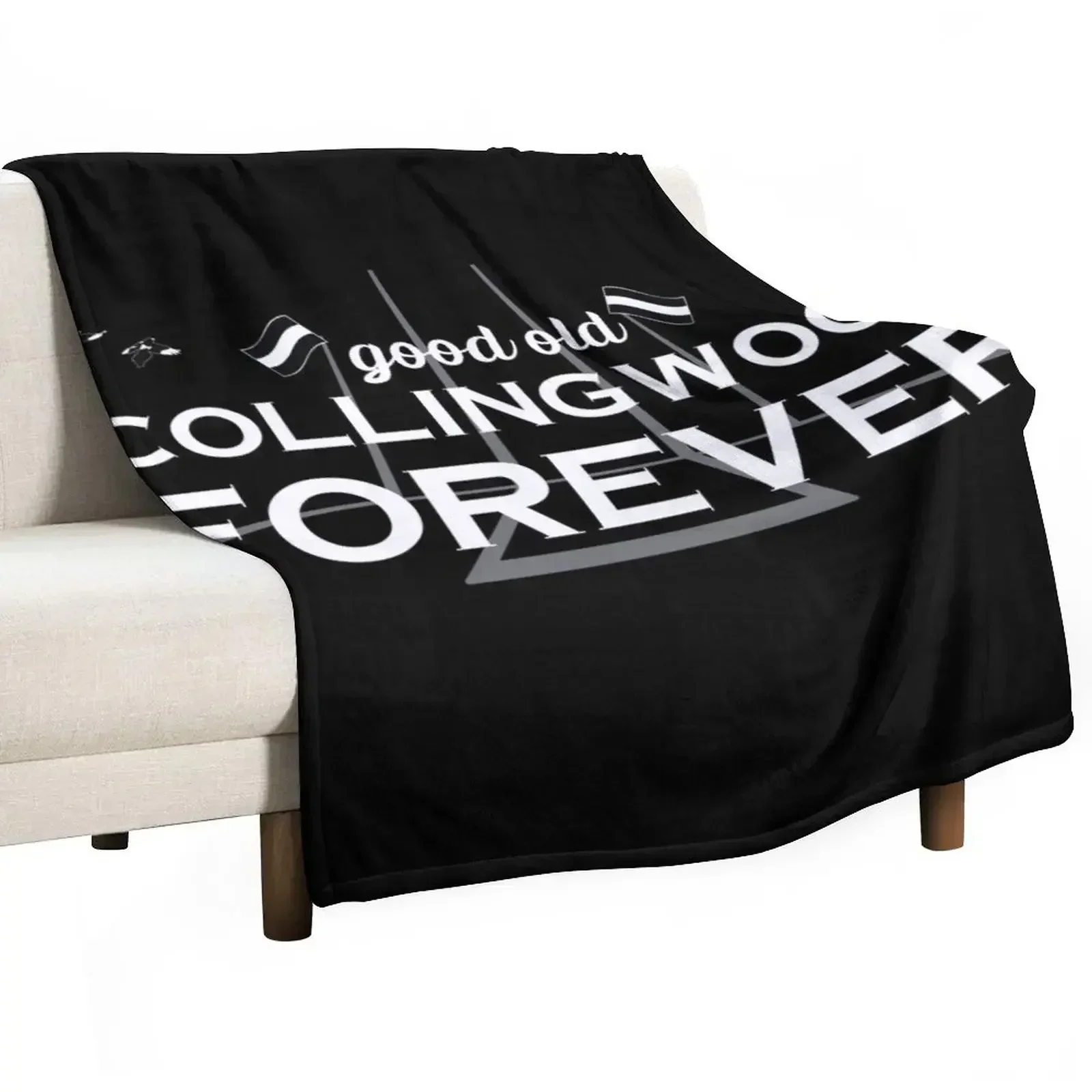 Good Old Collingwood Forever - Collingwood theme song Throw Blanket Picnic Personalized Gift Vintage Blankets