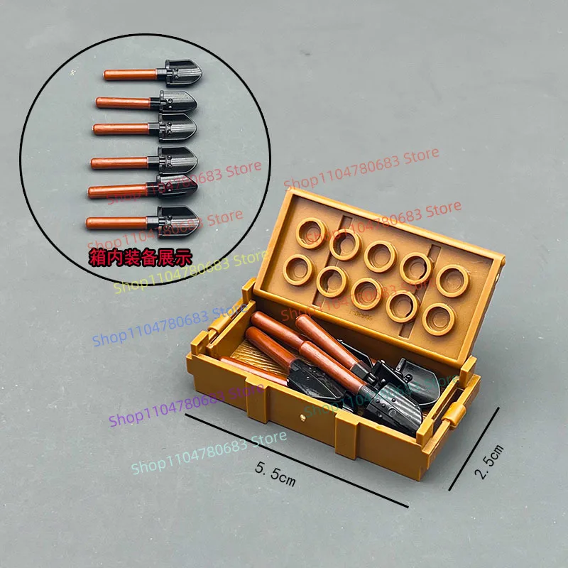 Klocki konstrukcyjne MOC Mini Figurka II Wojny Światowej Wojskowy Pojemnik Transportowy Akcesoria Model do Składania Dekoracja Ekspozycyjna Zabawka Prezent Hobby Kolekcjonerski