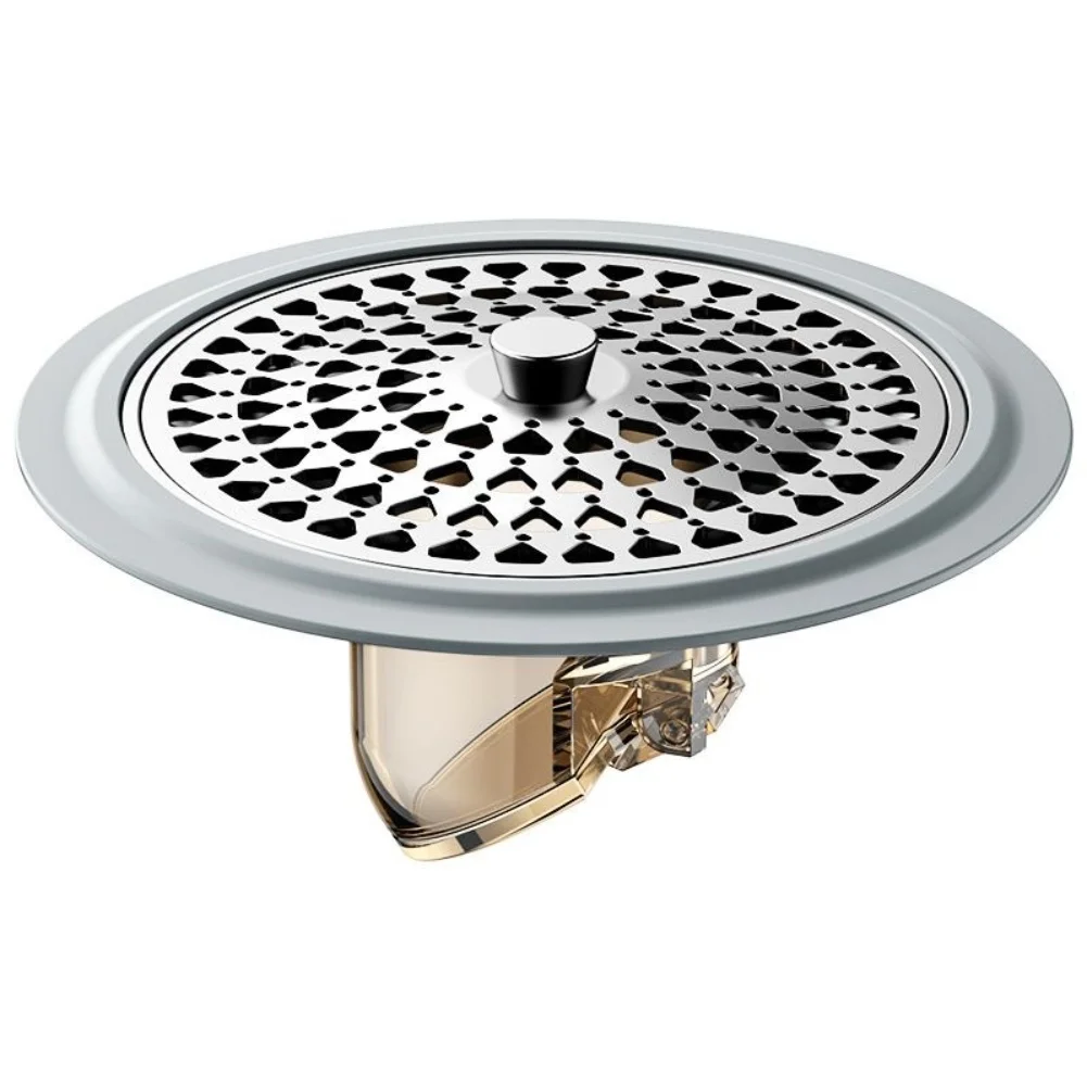 Drain Hair Strainer Stopper with Stainless Steel Mesh and Silicone Compatible with Standard Bathroom Drains to Prevent