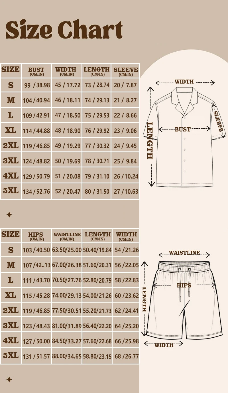 Colorful Boho Pattern Mens Matching Set Lapel Button Shirt Elastic Waist Shorts Summer Vacation Outfit view 6