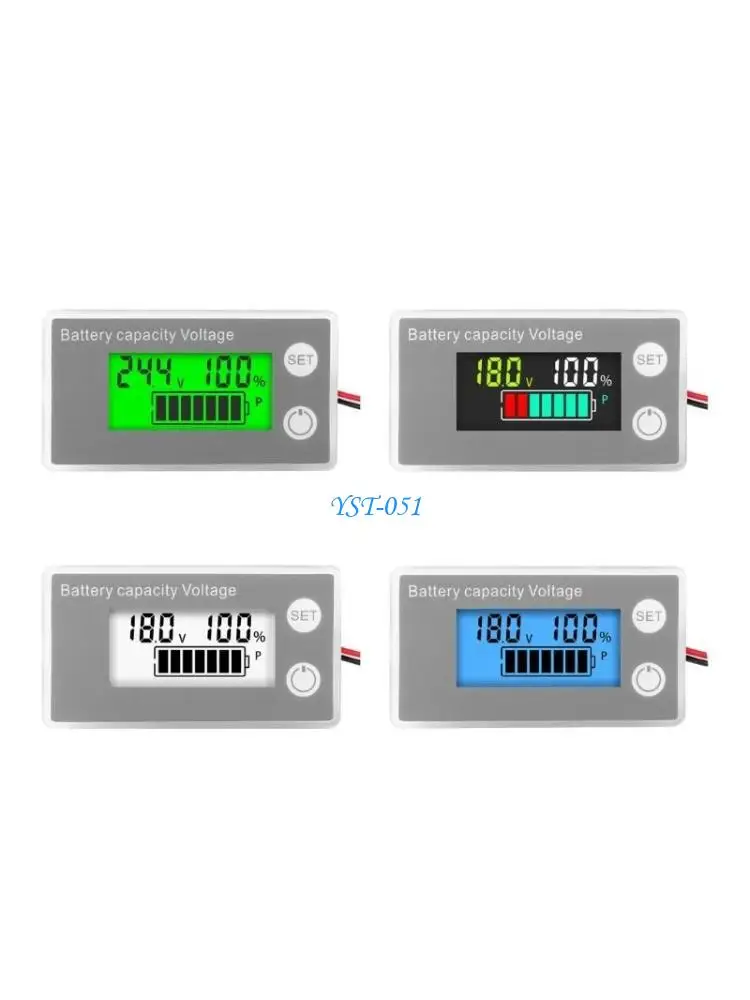 

E15A VoltGauge with Percentage Display Backlit DC8-100V Two Wire Meter