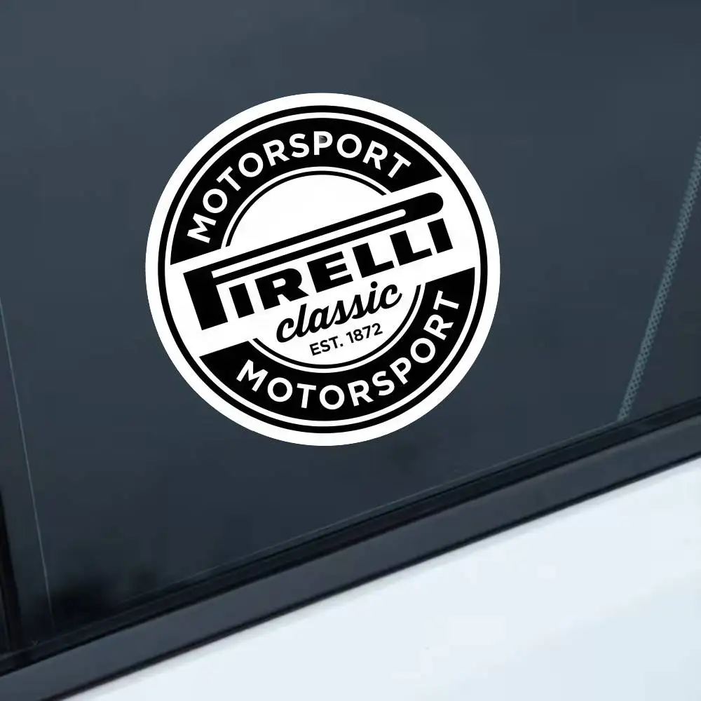 Pegatinas impermeables PIRELLI para decorar ventanas de coches, motocicletas y ordenadores.