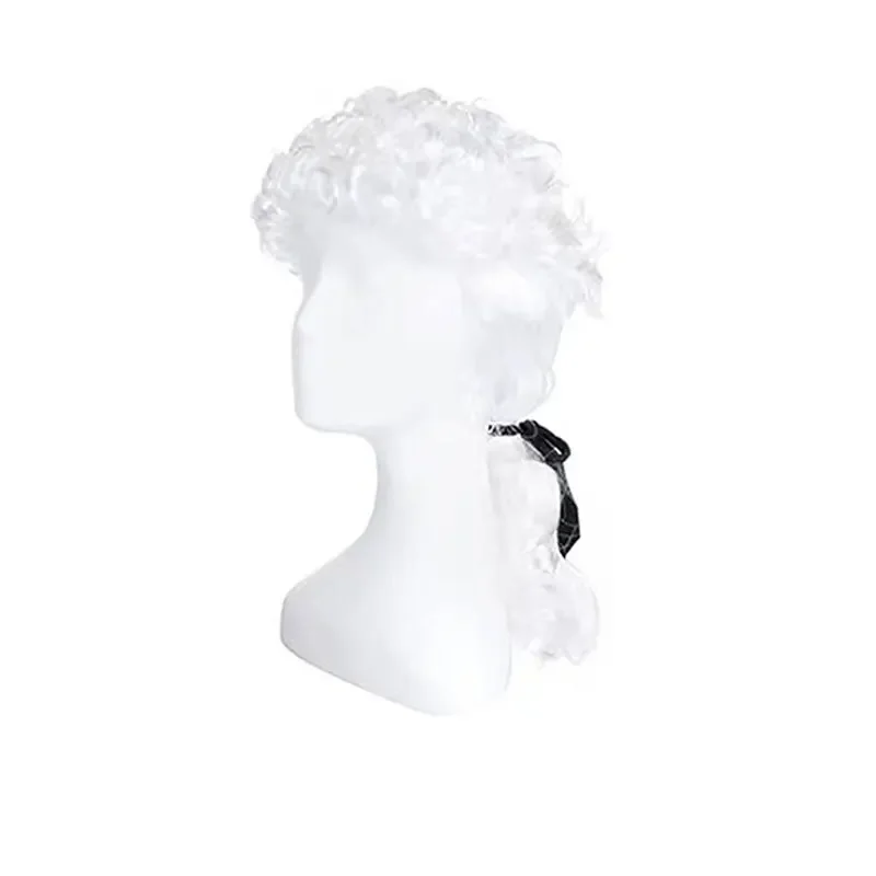 코스프레 아마존 판사 망치 변호사 가발 판사 말 꼬리 가발 코스프레 식민지 파티 소품