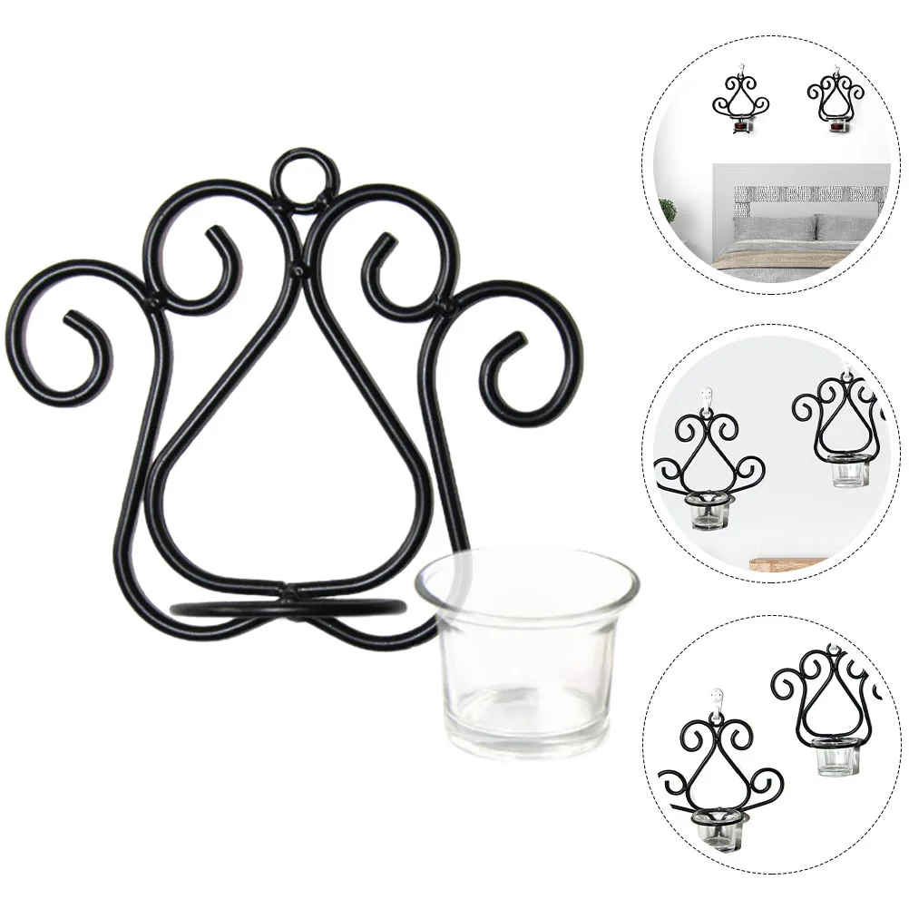 

European Style Metal Wall Mounted Holder Iron Candlestick Holder Creative Wall Decor Stand for Home