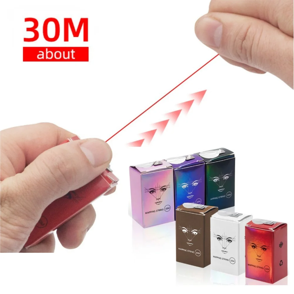 

1box Mapping Pre-ink String For microblading Eyebow Make Up Dyeing Thread Semi Permanent Positioning Eyebrow Measuring Tool 30m