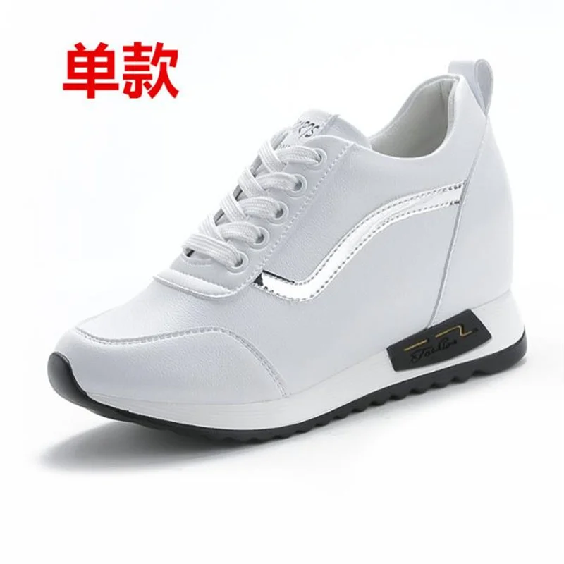 7cm Hide heel Fashion Sneakers for Women Breathable Platform Sneakers Lace Up Fashion Causal Shoes Woman Chunky Sneaker 34 40