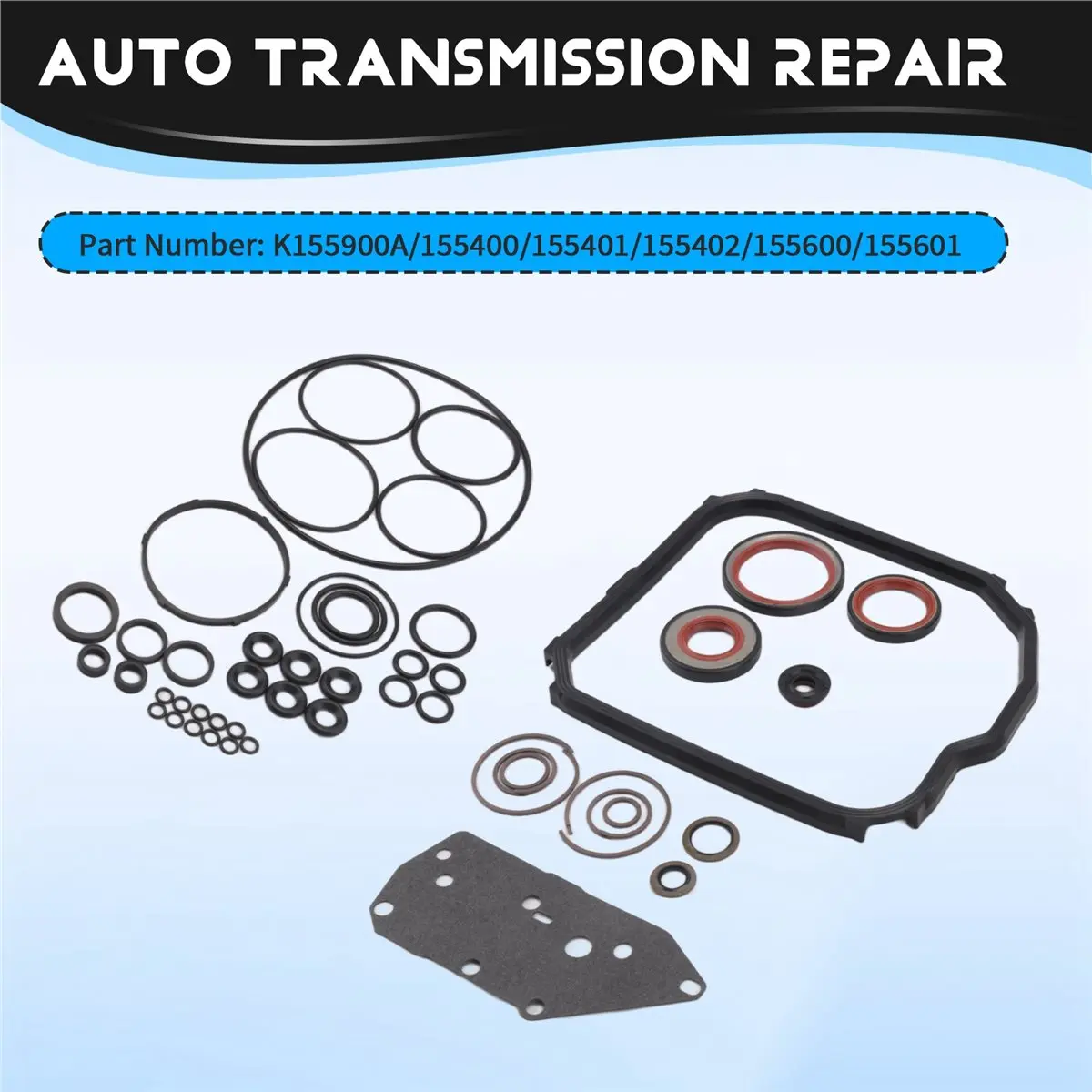 #37X Gearbox Repair Kit,K155900A 155400 DPO AL4 Auto Transmission Master Overhaul Repair Kits (Black) view 2
