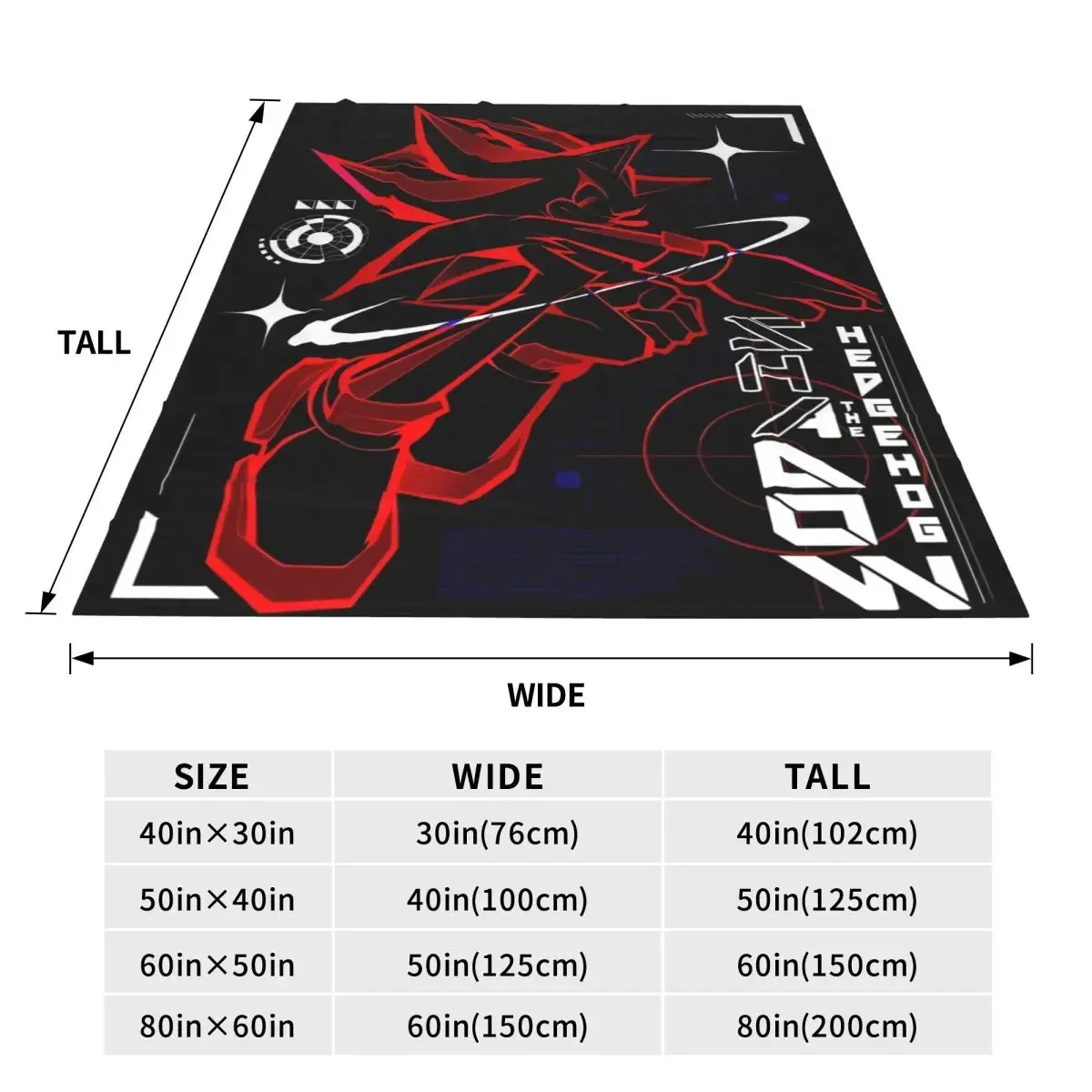 Shadows The Hed gehog Print Blanket For Men Women Ultra Soft Throw S-Sonics Blankets for Sofa Multiple Sizes - view 4