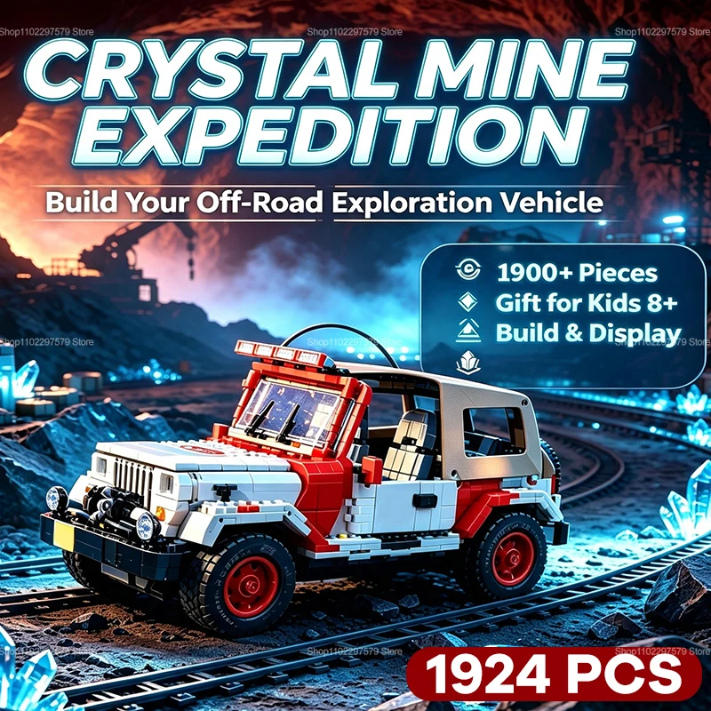 New 1924pcs High Difficulty Exploration Vehicle Car Model Building Block Puzzle Model Toy For Adult Kids Ornament Birthday Gifts
