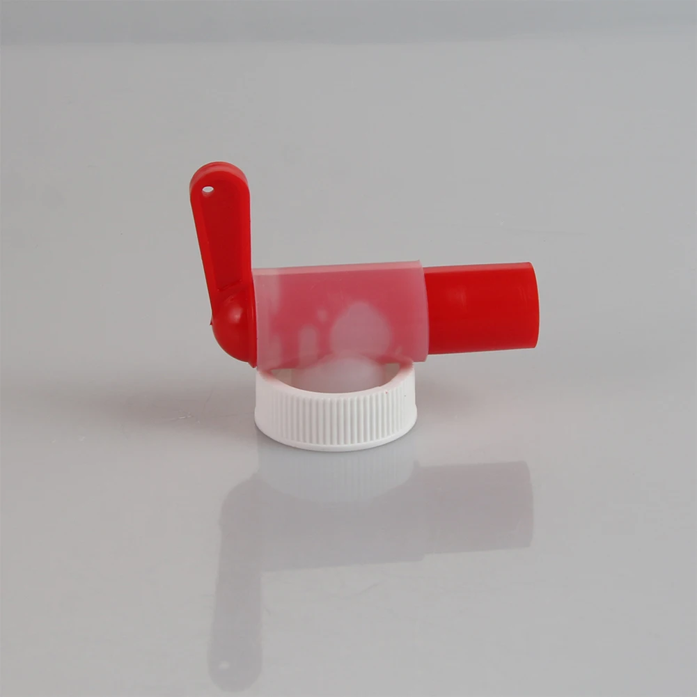 2-Pack DN61 Outlet Taps For 15-60L Tanks – Leak-Proof Plastic Metering Faucet With Screw Lid, White & Red