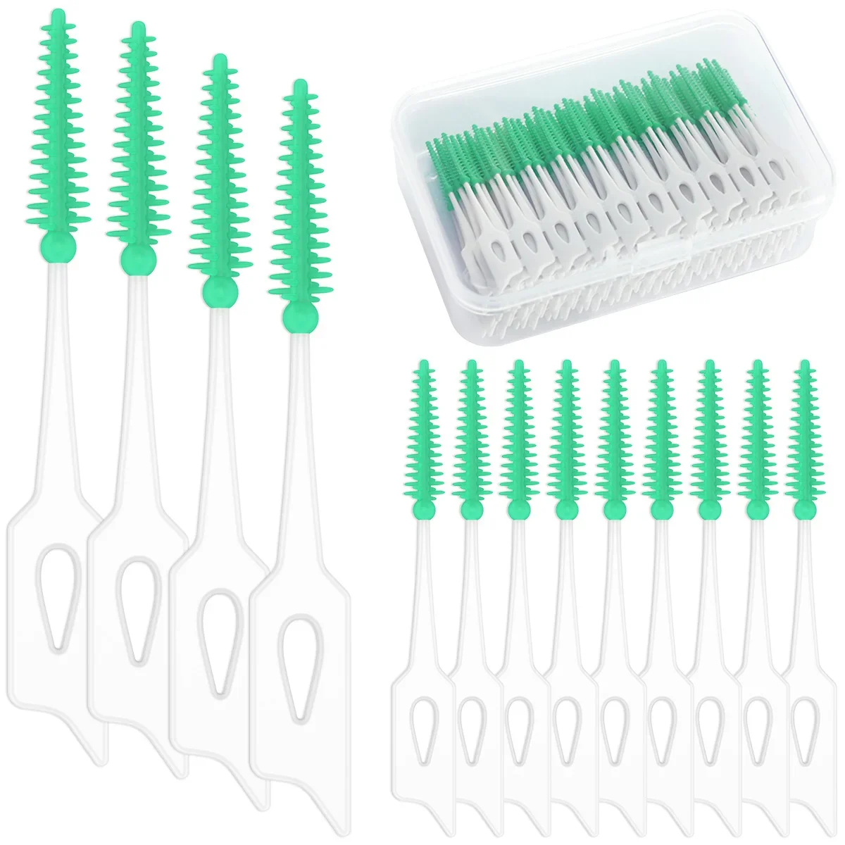 250Pcs Dental Floss Stick Tooth Cleaning Interdental Brush Dental Floss Pick Oral Hygiene Care Ultra-Fine Dental Floss Tooth
